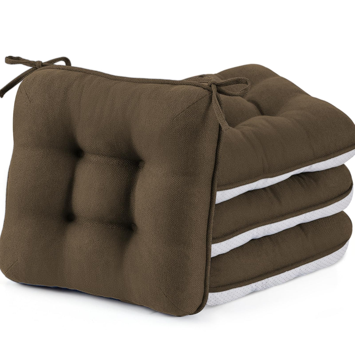 BETU cojines para sillas de comedor, vista frontal, confort inmediato al sentarse