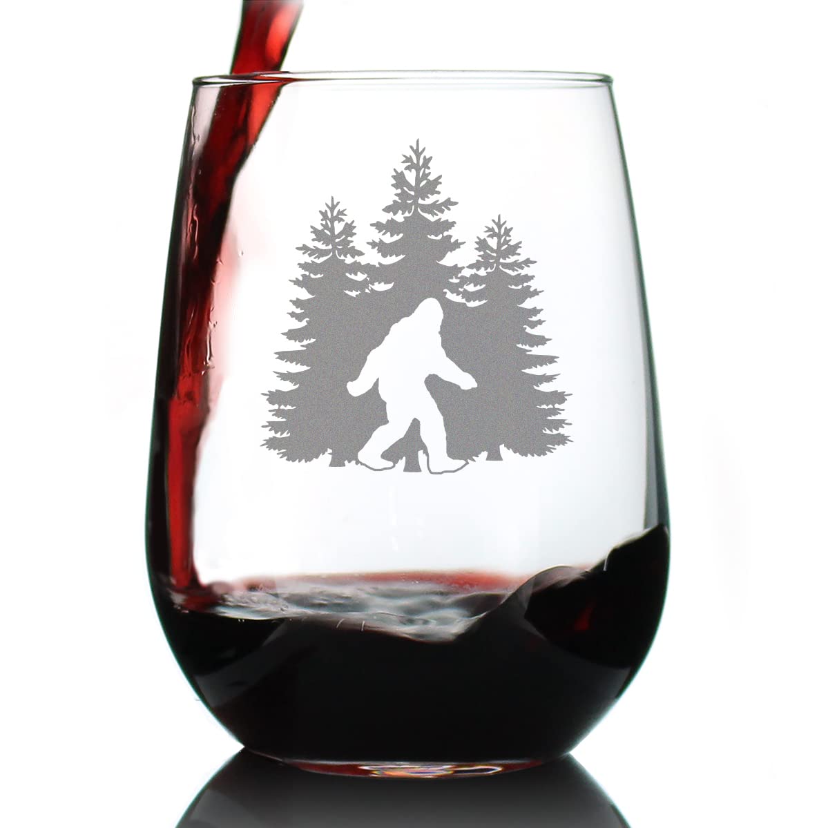 Vaso Bevvee Bigfoot sin tallo de 17 oz, ideal para cenas elegantes y divertidas.
