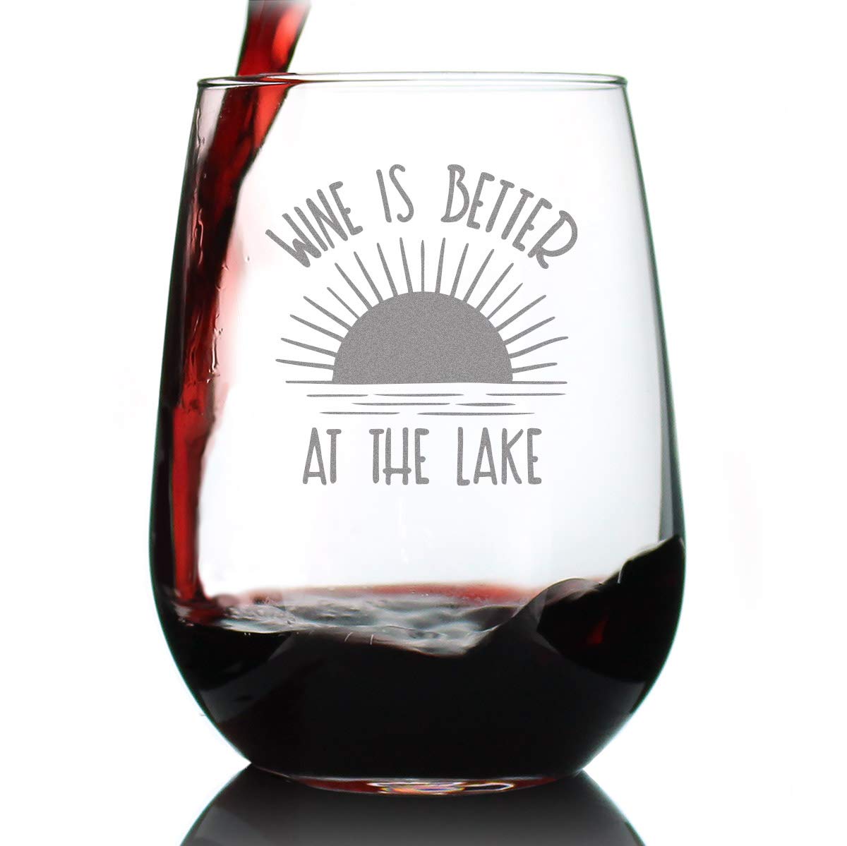 Bevvee vaso sin tallos de vino para lago, ideal para reuniones al aire libre