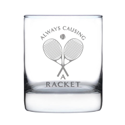 Bevvee Vaso whisky tenis grabado, diseño duradero para regalos con estilo.