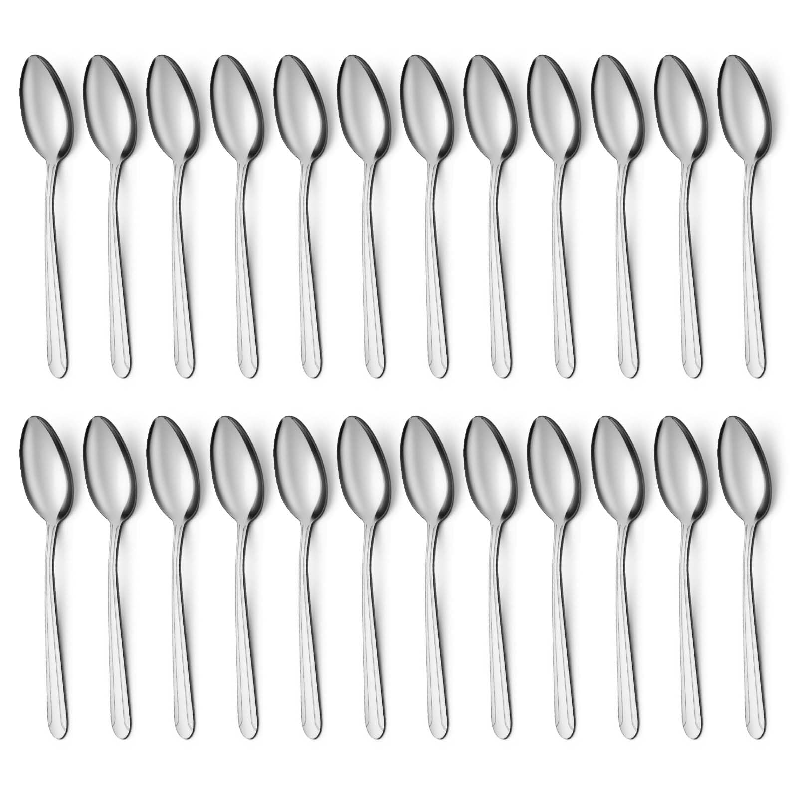BEWOS conjunto 24 cucharas inoxidables para uso diario.