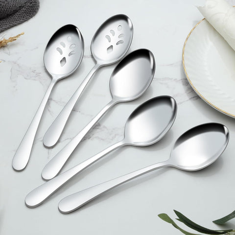 BEWOS cucharas de acabado espejo, diseño clásico que mantiene el brillo.