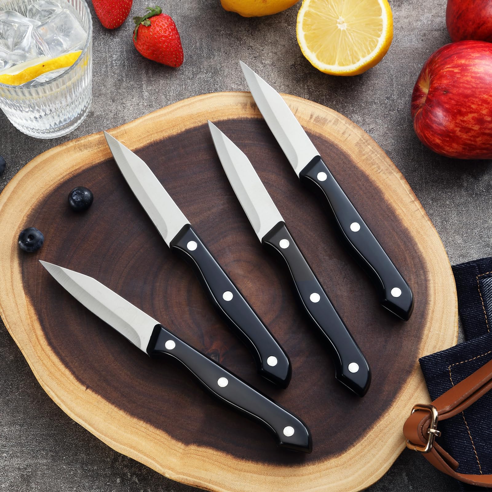 Cuchillo BEWOS apto para lavavajillas, limpieza fácil y ahorro de tiempo.