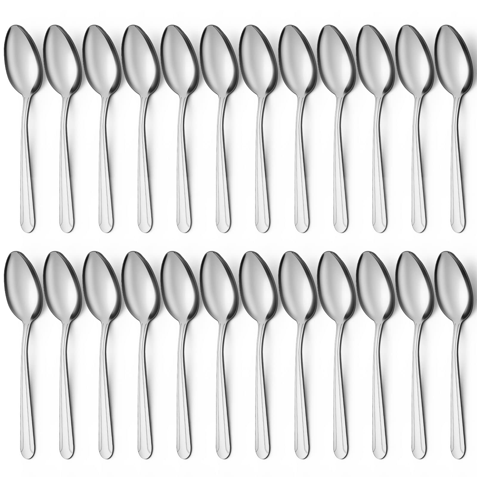 BEWOS juego-cucharas-24-piezas-7-5-pulgadas: duraderas para uso diario en casa