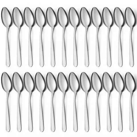 BEWOS juego-cucharas-24-piezas-7-5-pulgadas: duraderas para uso diario en casa
