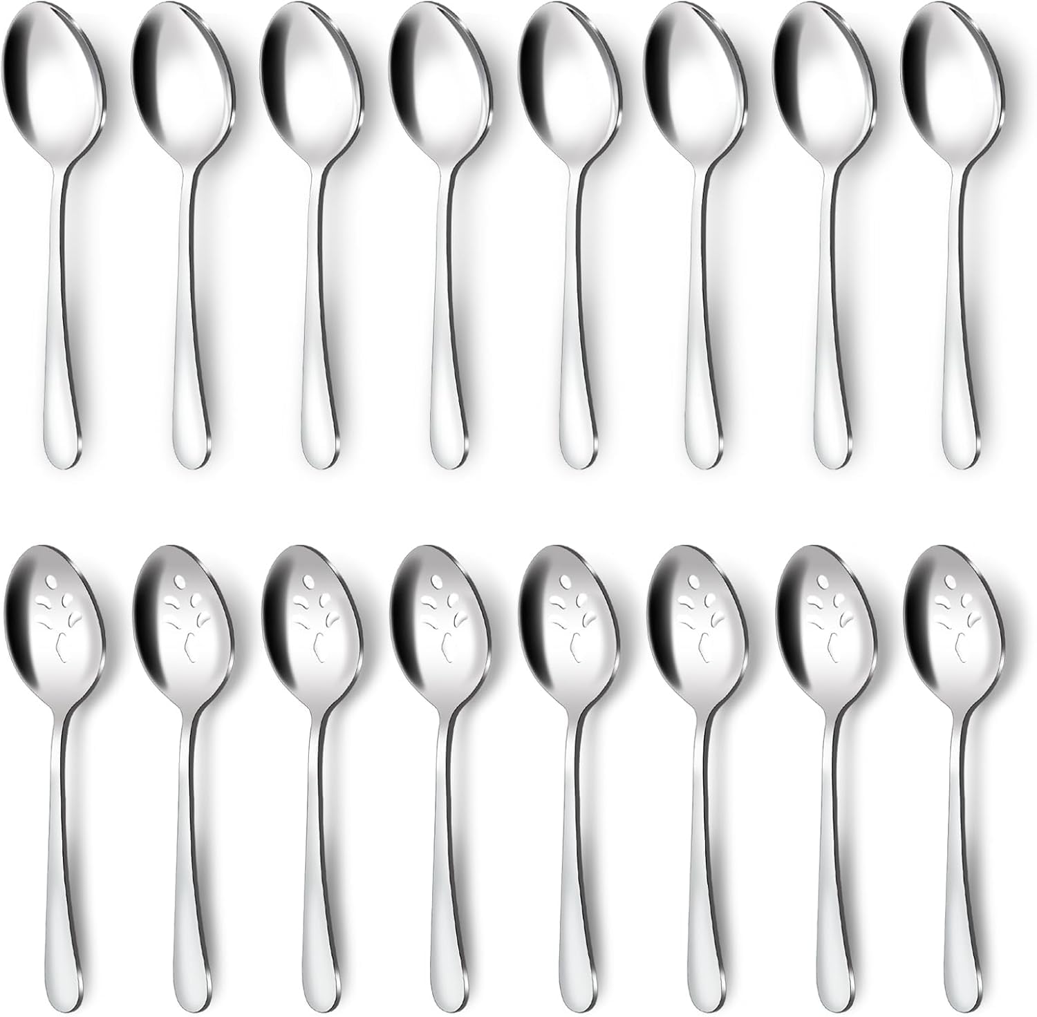 BEWOS set de cucharas para servir en acero inoxidable, ideal para buffet.