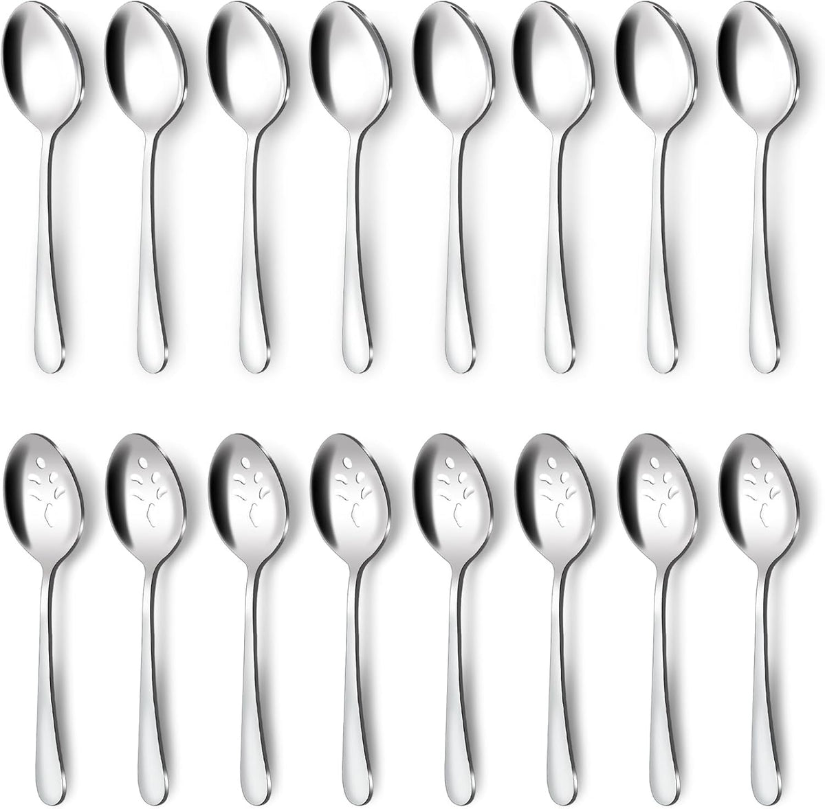 BEWOS set de cucharas para servir en acero inoxidable, ideal para buffet.
