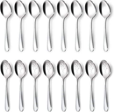BEWOS set de cucharas para servir en acero inoxidable, ideal para buffet.