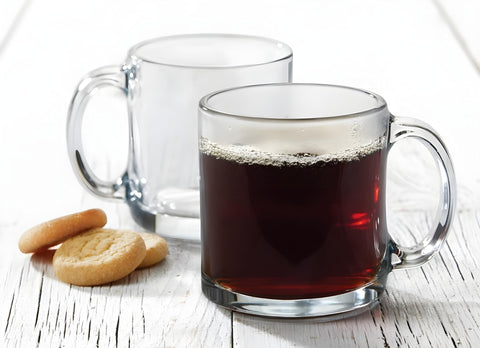 Taza Bexter apta para microondas para recalentar bebidas con facilidad.
