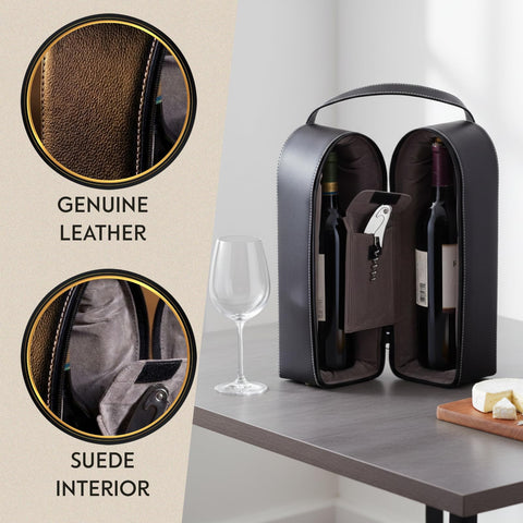 Exterior de cuero negro Bey-Berk con acabado elegante