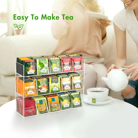 BEYGORM Almacenamiento compacto de bolsas de té, diseño práctico para encimera.