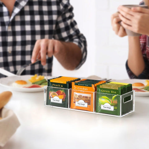 BEYGORM Contenedor de bolsitas de té para cajones con acceso rápido