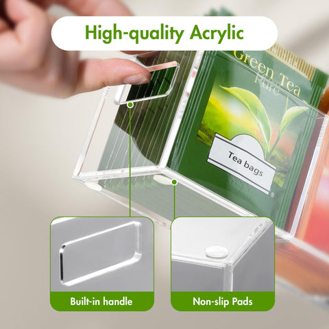 BEYGORM Organizador de té con diseño elegante para mesa o mostrador