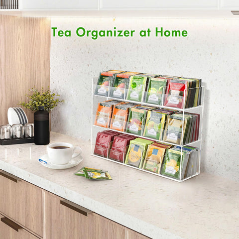 BEYGORM Organizador de té para barra, acceso rápido a las bolsitas.