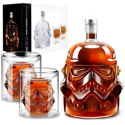 BEYOND MS whisky decantador con vasos: set perfecto para degustaciones y reuniones.