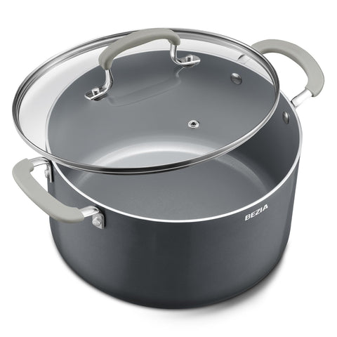 Olla BEZIA de 12 cuartos con tapa, ideal para guisos grandes y comidas en lote
