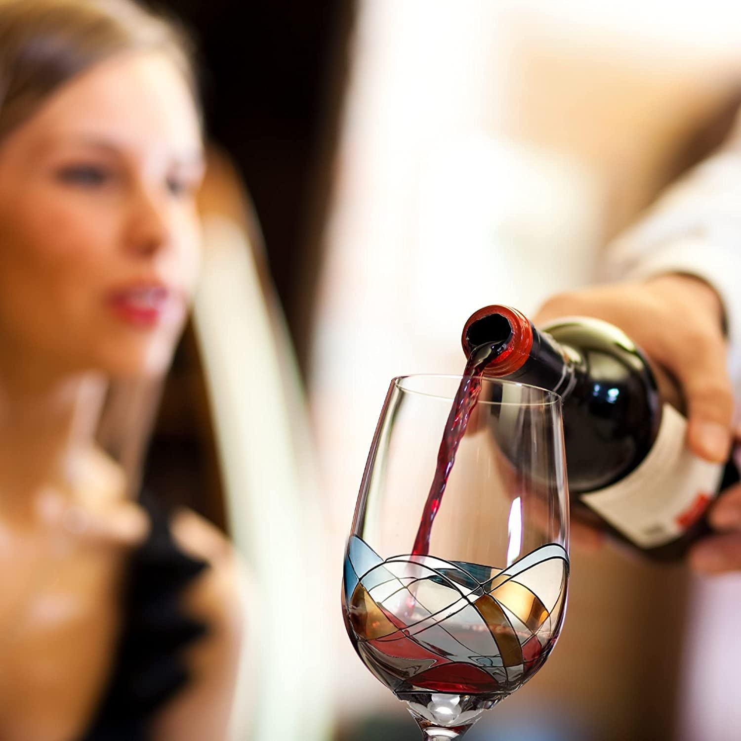 Juego de 2 copas Bezrat, regalo ideal para amantes del vino.