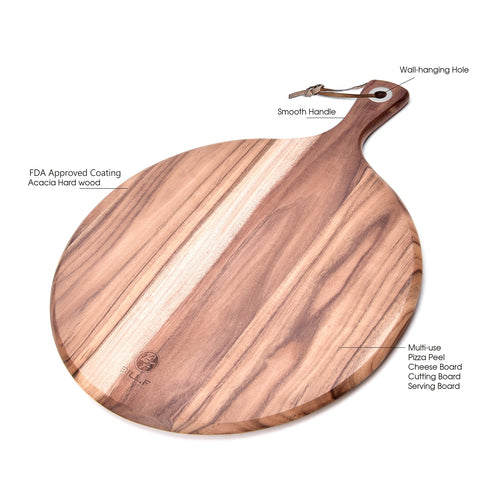 Tabla de corte BF BILL.F de acacia de 12 pulgadas para verduras.