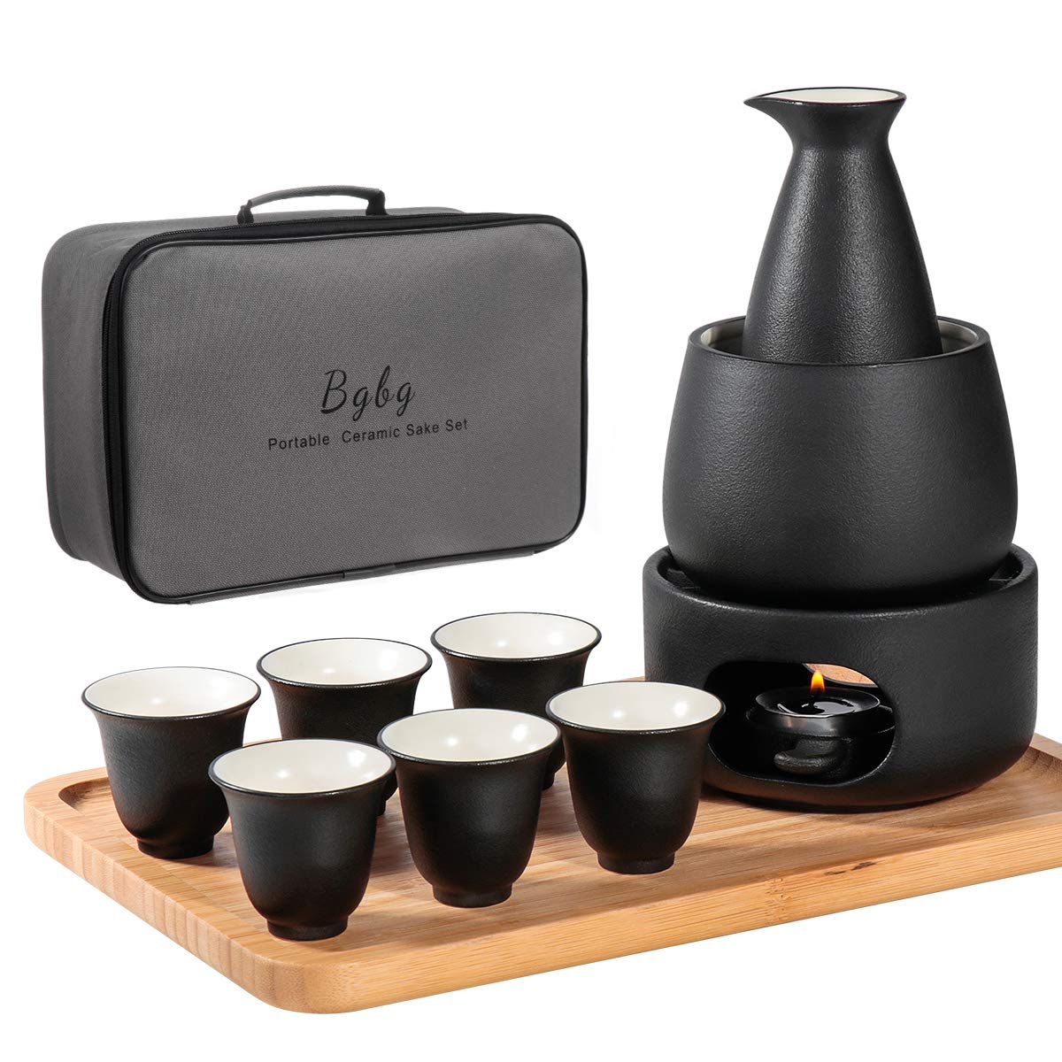Botella de sake Bgbg en cerámica mantiene la temperatura adecuada para servir.