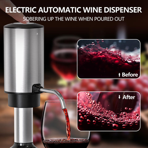 BGFOX aerador de vino eléctrico vertiendo, mejora cada sorbo