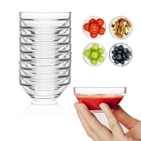 BGHEOUYV cuencos de vidrio mini para salsas, porciones elegantes.