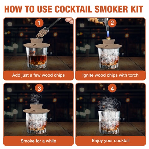 Astillas de humo sabor nogal para cocteles BHETHA.