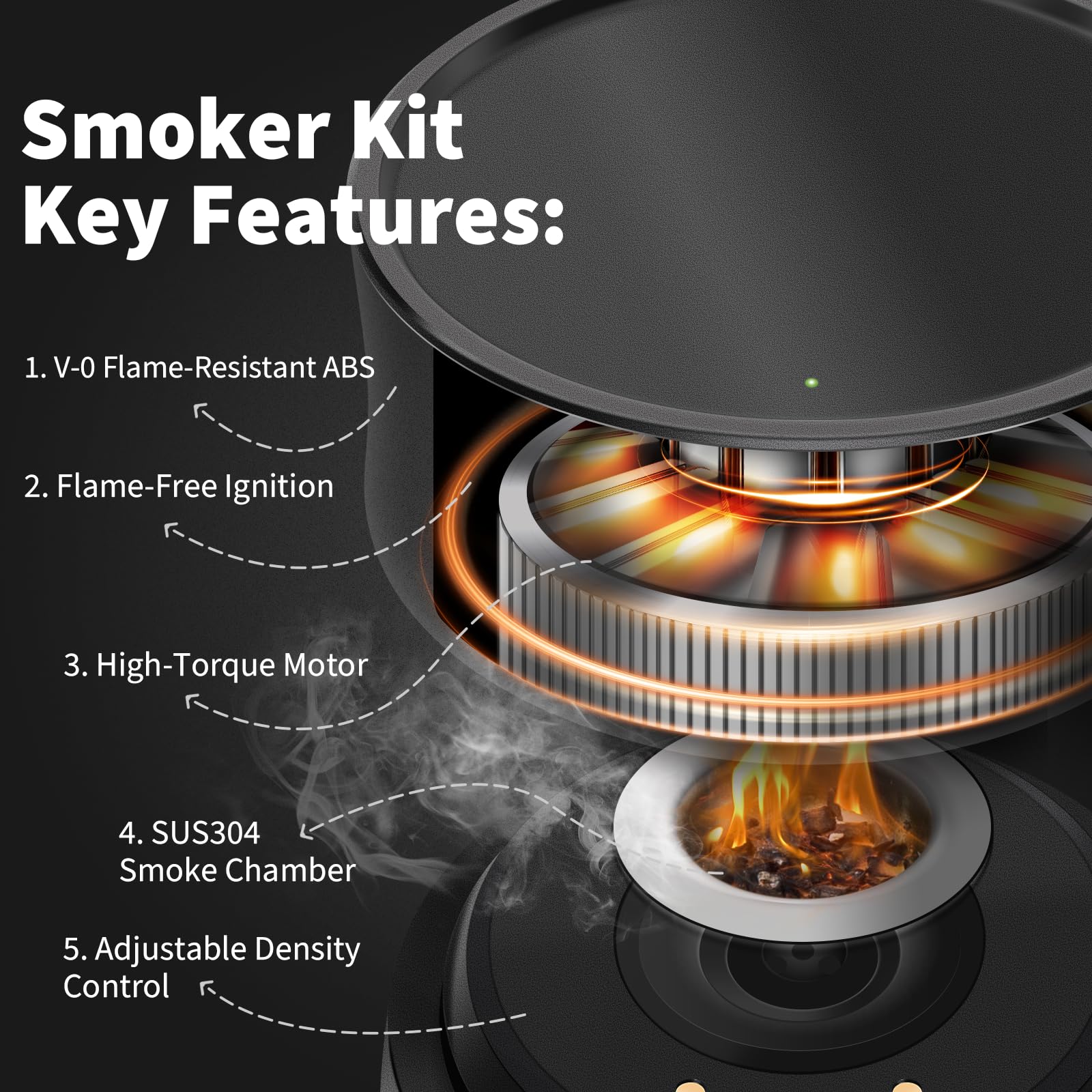 BHOOO infusor de cócteles con humo para bourbon y whisky.