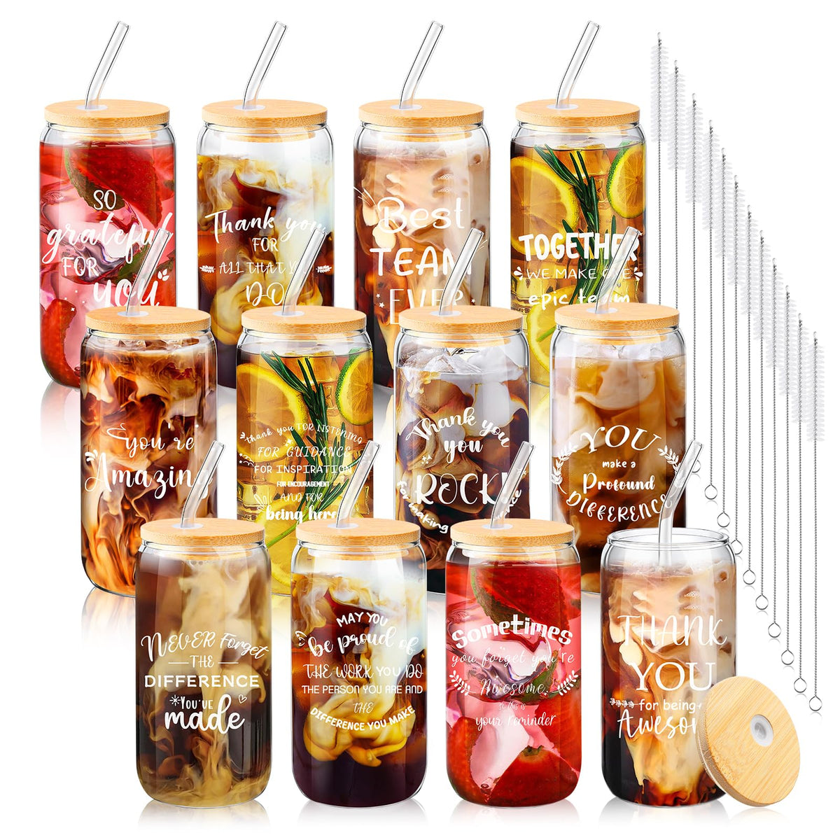 Vaso BHHQHH con forma de lata de 16 onzas para bebidas diarias.