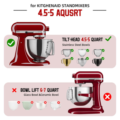 BHNJUTM tapas de silicona para tazón KitchenAid, almacenamiento seguro