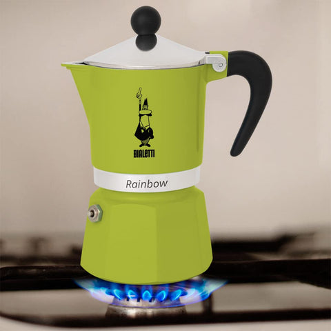 Cafetera Bialetti Arcoiris con valvula de seguridad, fácil inspección