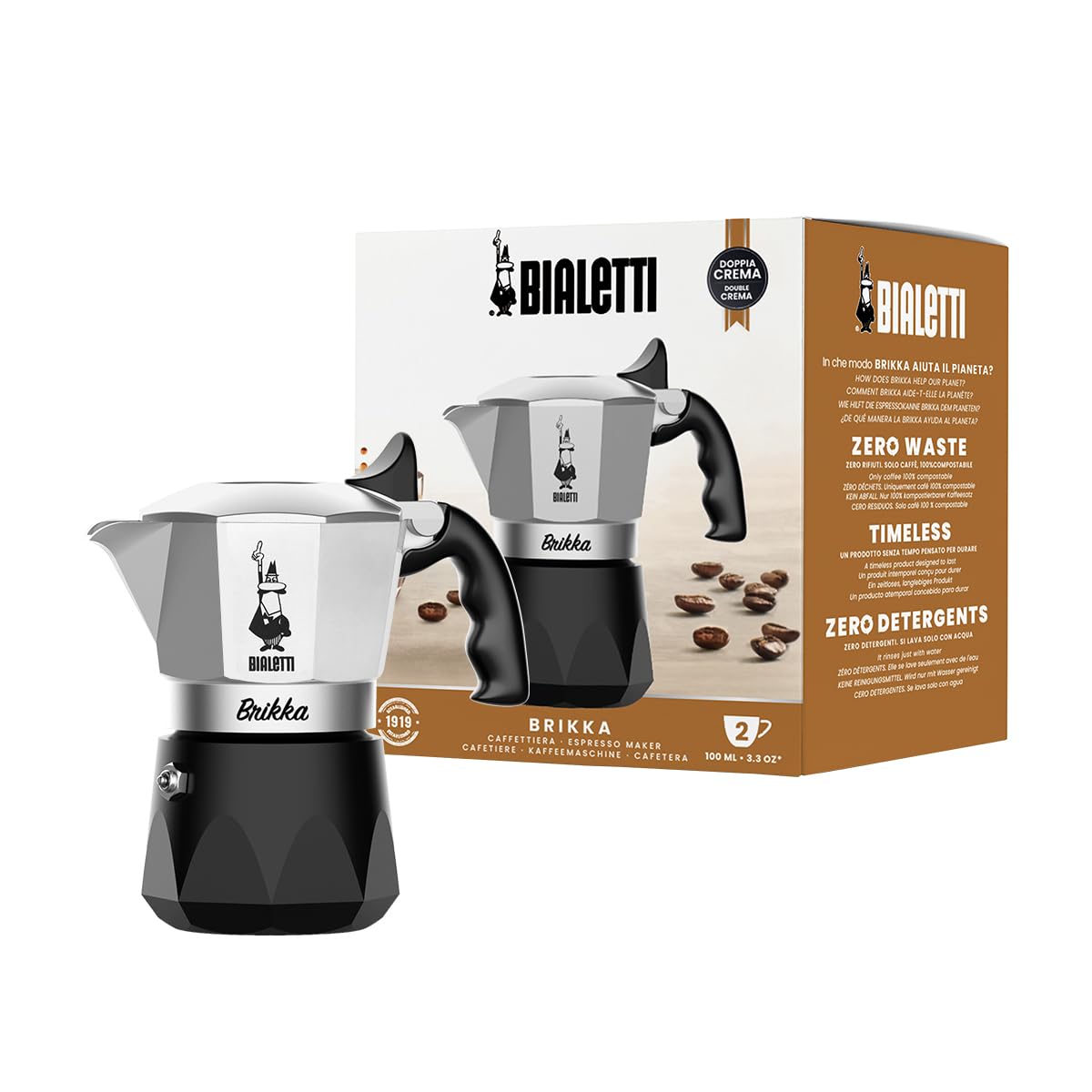 Brikka de Bialetti muestra crema espesa en cada espresso.
