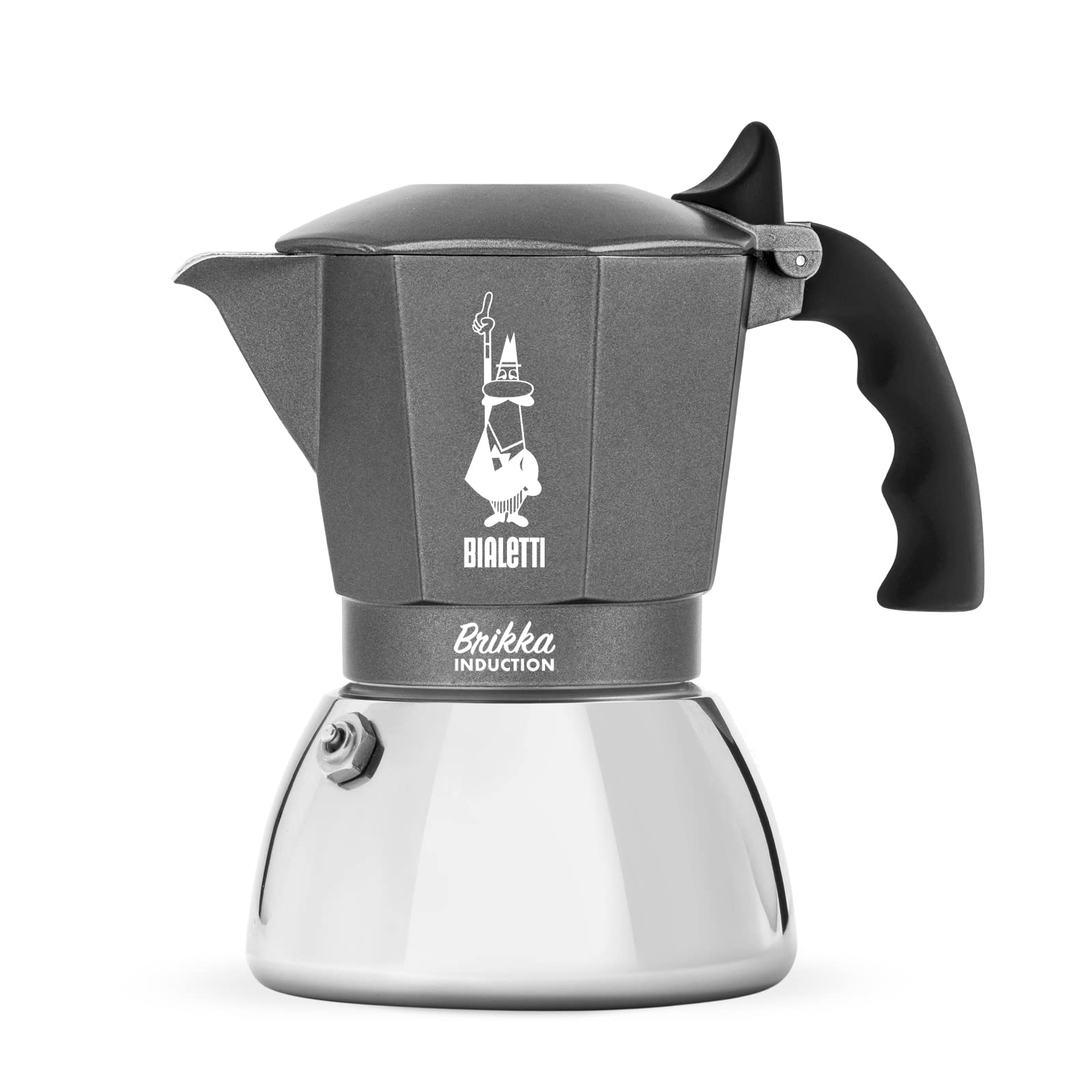 Brikka Inducción de Bialetti muestra un vertido claro con crema rica para espresso.
