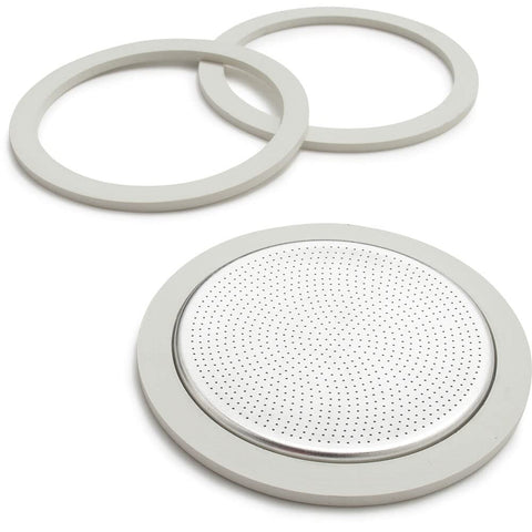 Juntas de repuesto de Bialetti para moka de 9 tazas, ideal para sellado seguro.