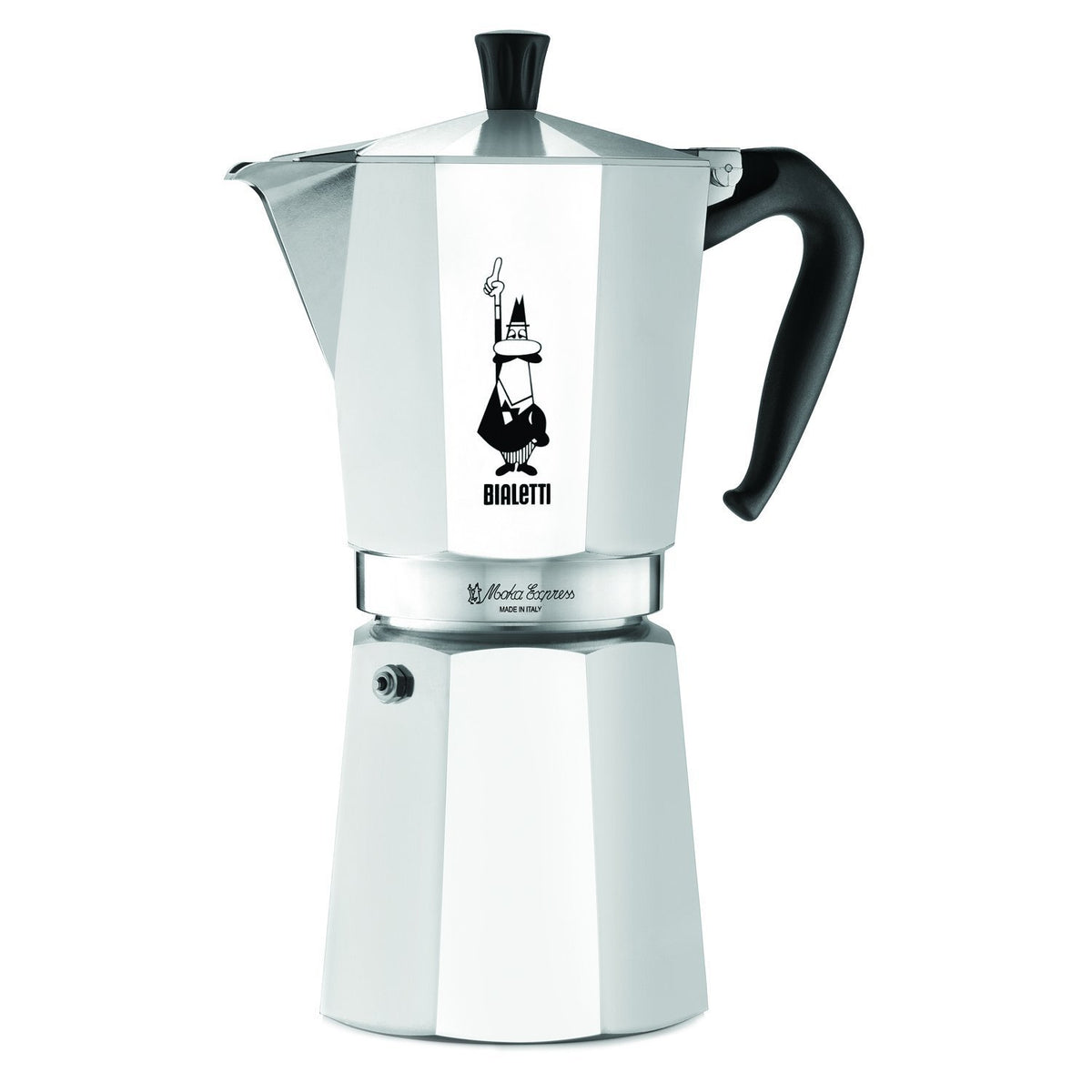 Bialetti Moka Express 12 tazas, aroma intenso a café recién hecho.