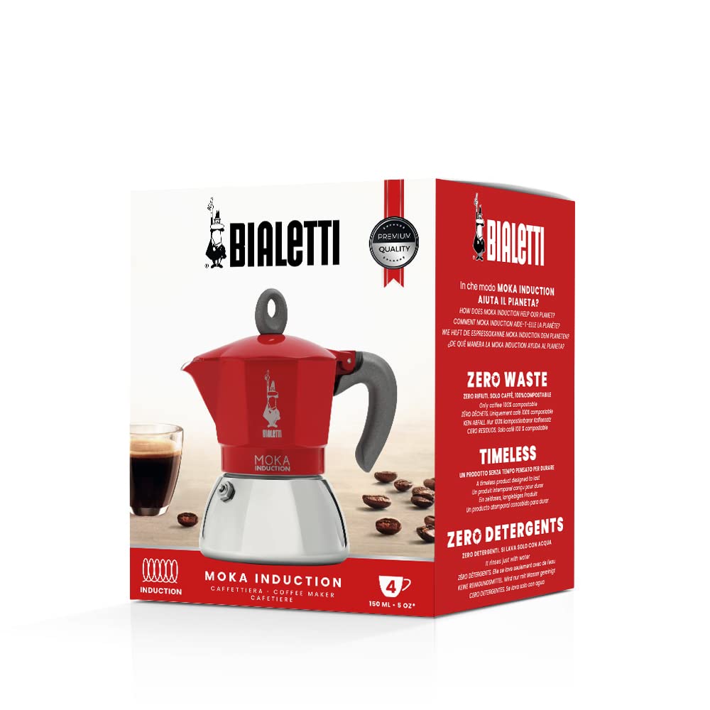 Bialetti Moka Inducción, tapa de acero, durabilidad para uso diario