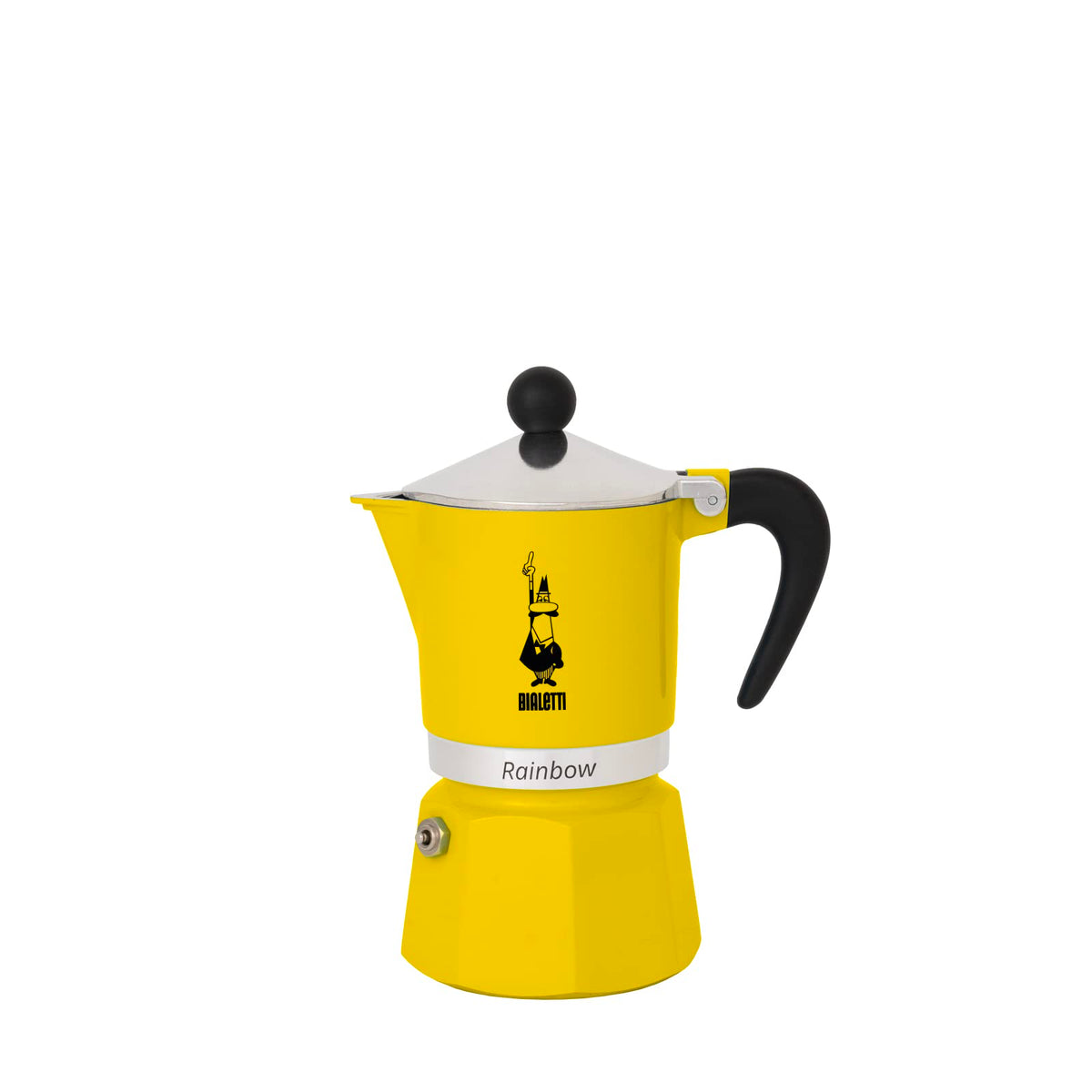 Bialetti Rainbow cafetera amarilla con cuerpo de aluminio para espresso rápido en casa