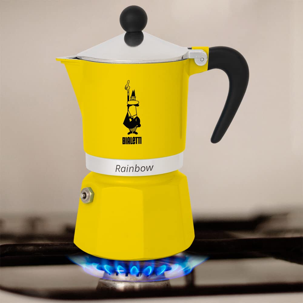 Cafetera Bialetti Rainbow con manija ergonómica para uso diario cómodo