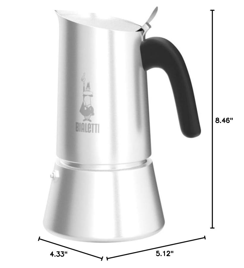 Bialetti Venus, limpieza a mano para preservar sabor y vida útil.
