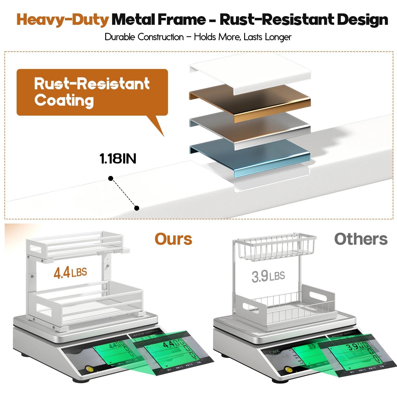 Biboraya estructura de metal resistente y anticorrosión para ambientes húmedos.
