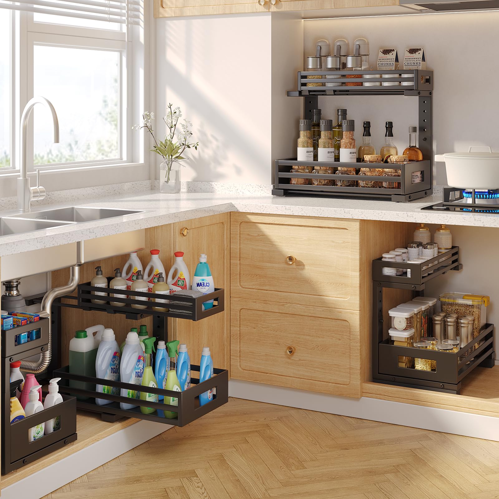 Biboraya uso en cocina y baño mantiene orden y reduce desorden.