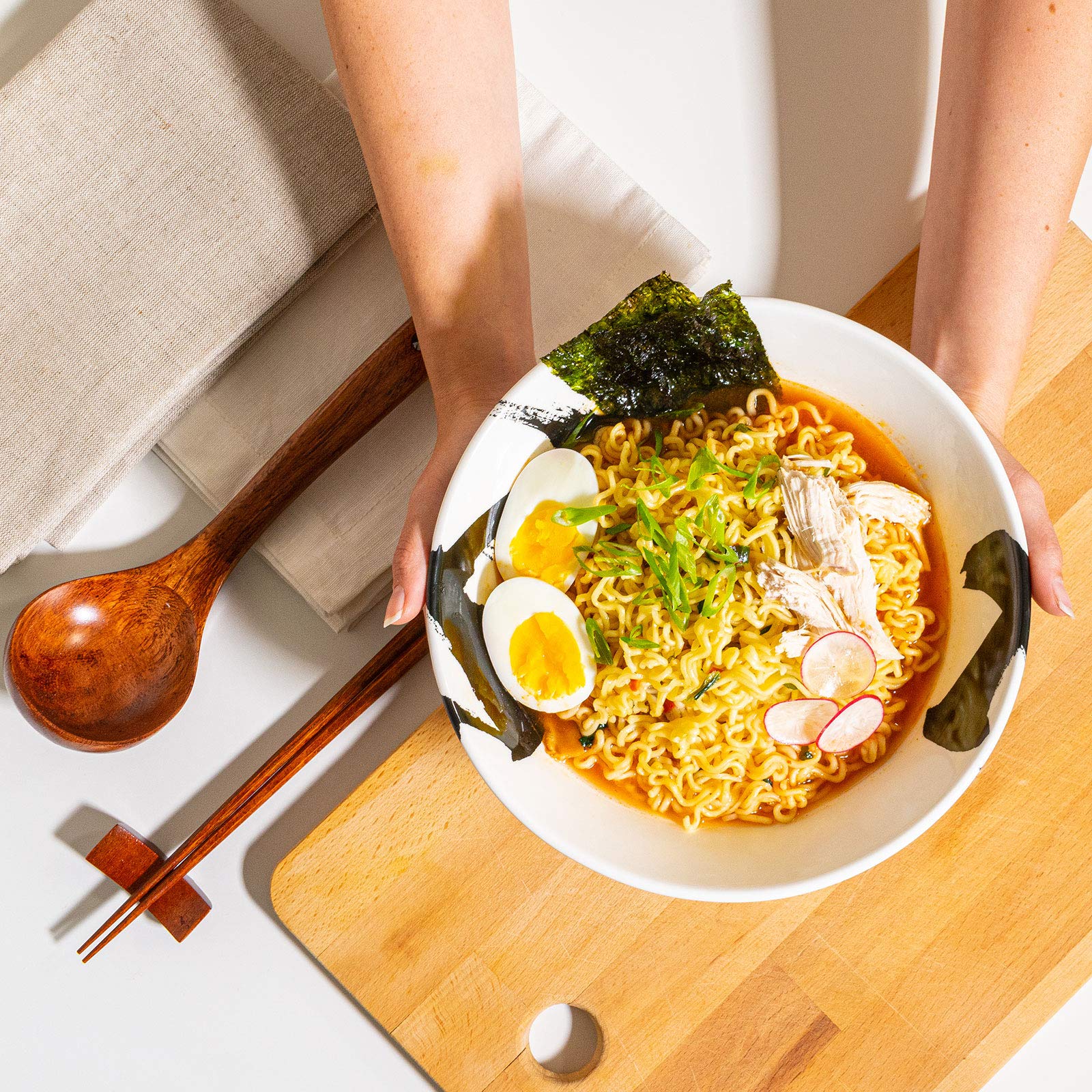 Tazón ramen BICETTO capacidad 60oz ideal para porciones grandes