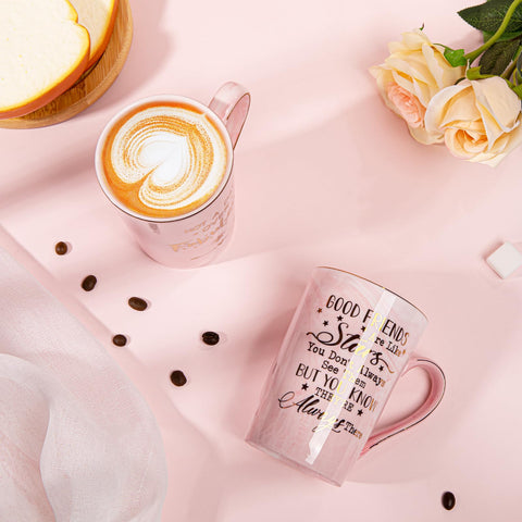 Tarjeta rosa Biching para mensajes personalizados en regalo.