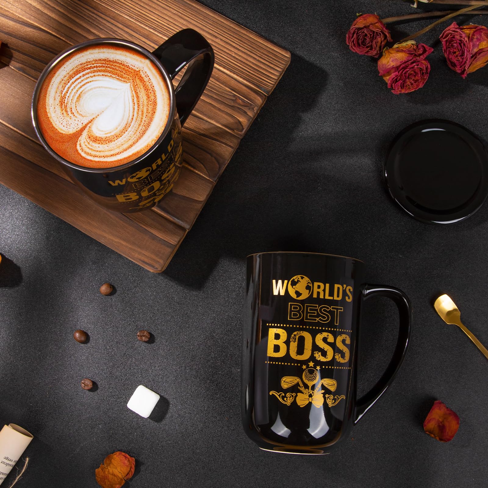 Taza Jefe Biching 18oz caja-regalo lista para entregar.