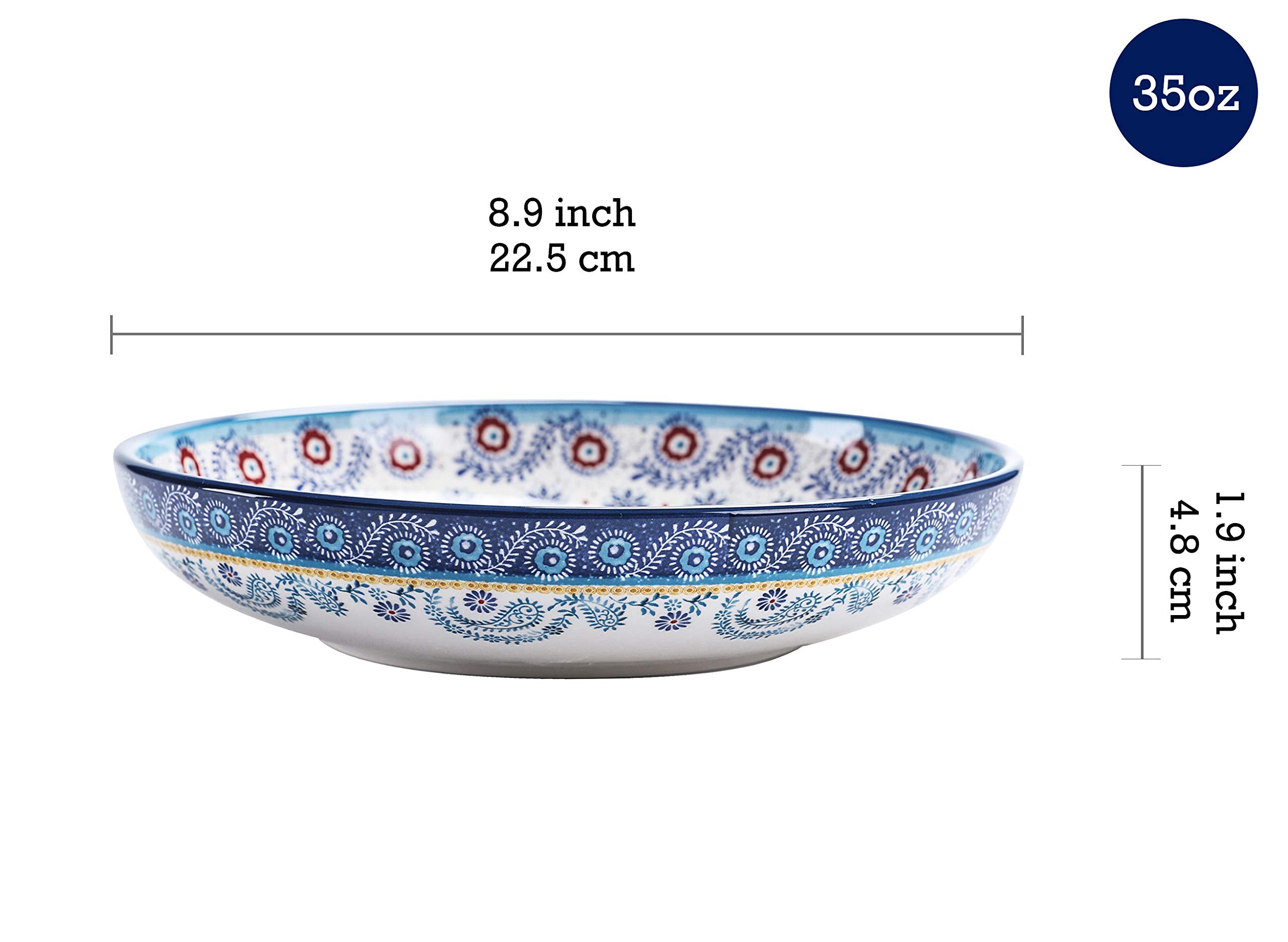 Tazones para ensaladas y sopas Bico Blue Talavera, diseño único