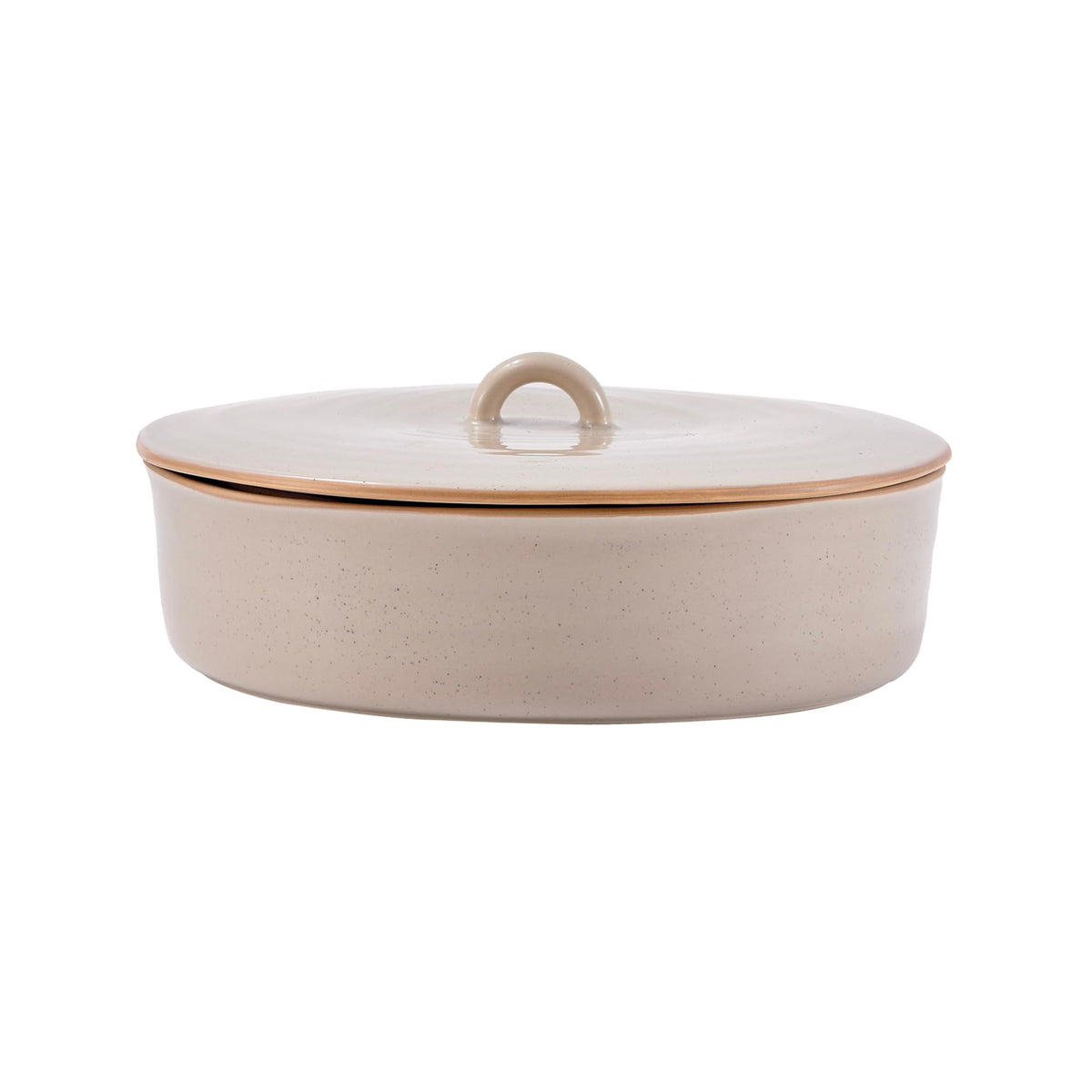 Calentador Bico beige claro con tapa mantiene las tortillas calientes para servir.