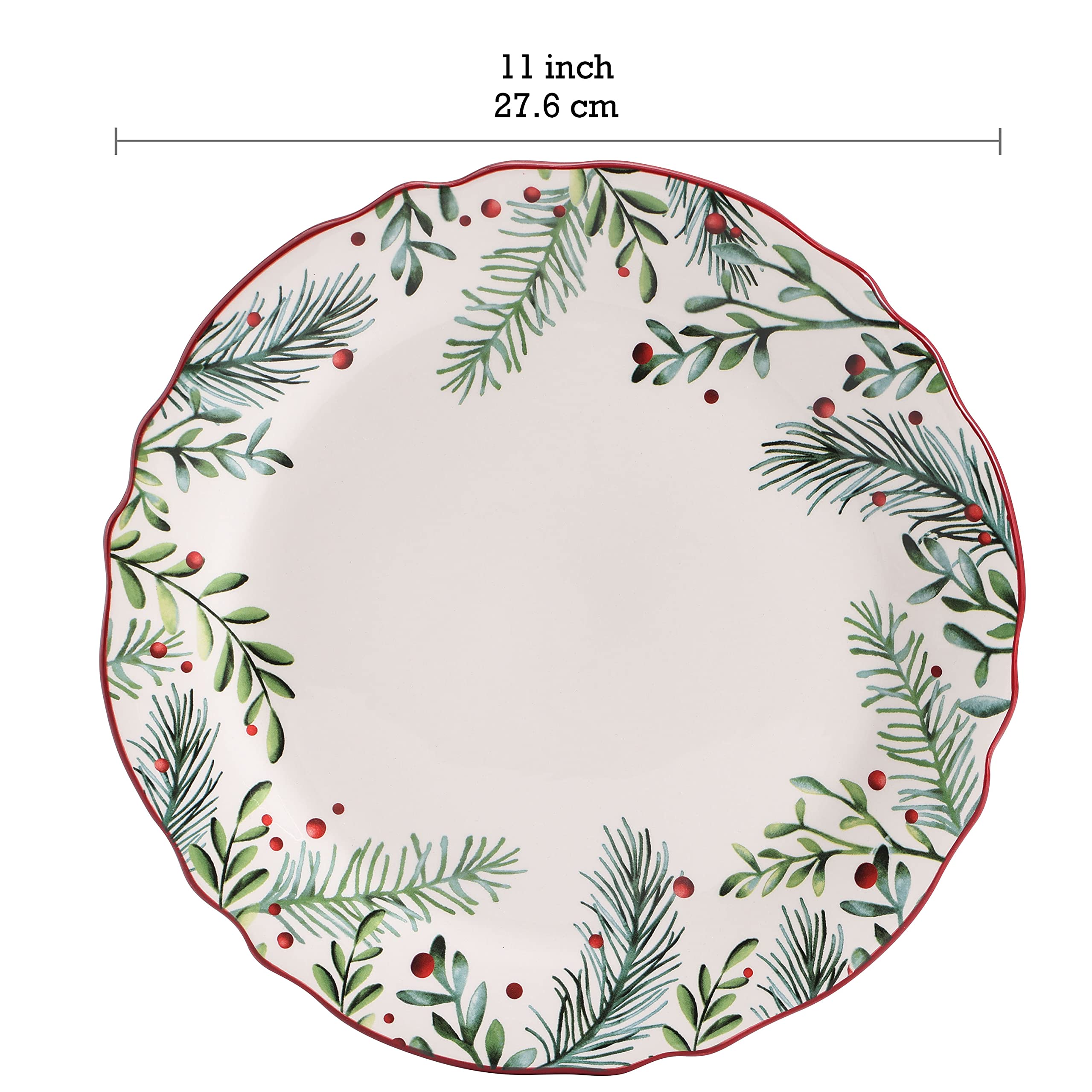 Plato Bico para pasta de cerámica 11 pulgadas, diseño artístico.