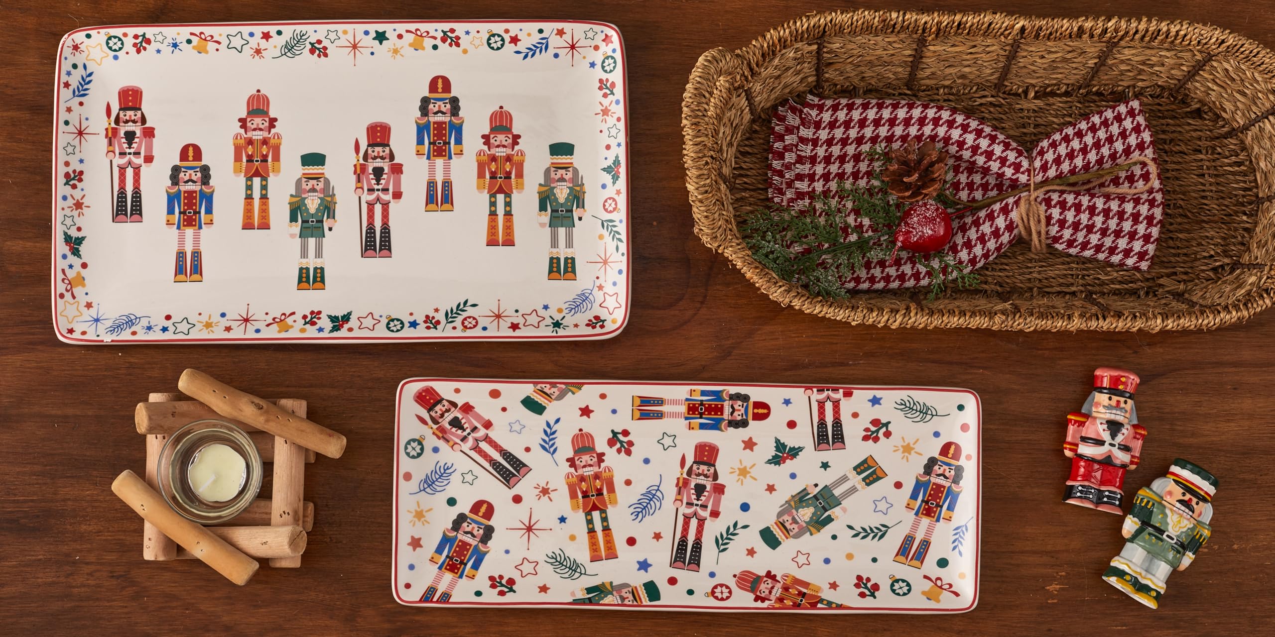 Bico Soldado de Navidad: acabado brillante realza la mesa