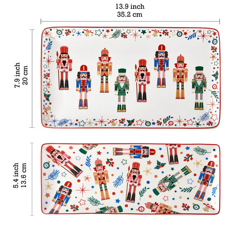 Bico Soldado de Navidad: bandejas rectangulares en dos tamaños prácticos