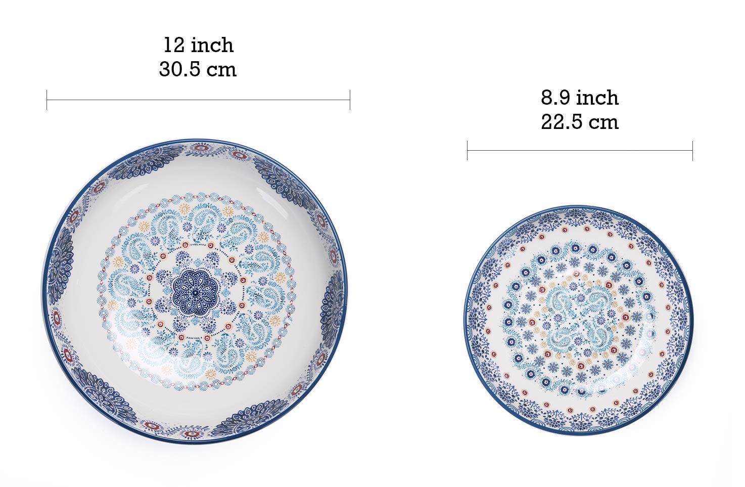 Bico Talavera tazon grande azul, perfecto para servir platos compartidos.