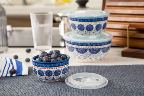 Regalo elegante Bico Talavera con conjunto de tazones para casa.